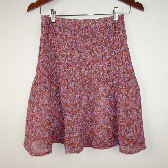 Sanctuary Floral Skirt & Top Set Outfit Women's Size XS Pink TWO Pieces Flowy - Picture 6 of 12